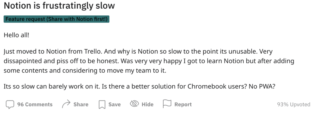 Notion slow perform